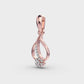 Periwinkle and Leaf Diamond Pendant (Without Chain)
