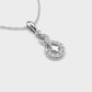 Glittering Knot Diamond Pendant (Without Chain)