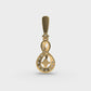 Glittering Knot Diamond Pendant (Without Chain)