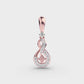 Glittering Knot Diamond Pendant (Without Chain)