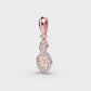 Glittering Knot Diamond Pendant (Without Chain)