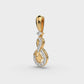 Glittering Knot Diamond Pendant (Without Chain)