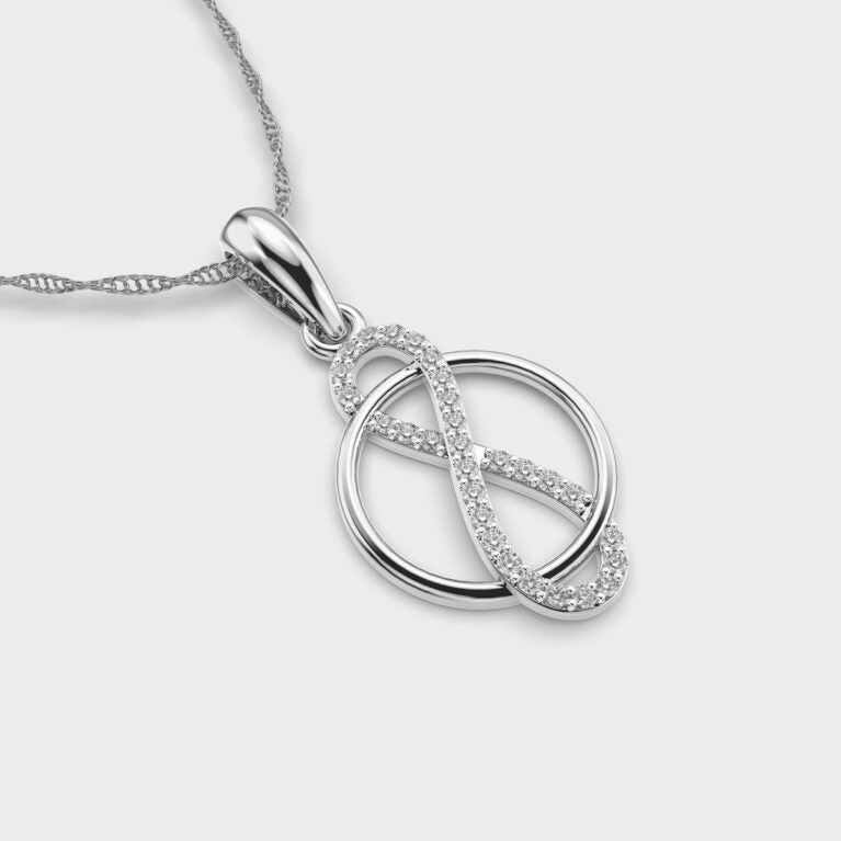 Loop of Infinity Diamond Pendant (Without Chain)
