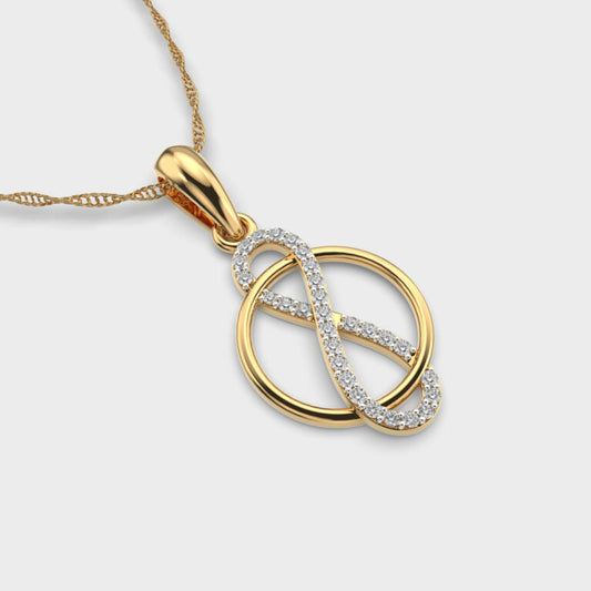 Loop of Infinity Diamond Pendant (Without Chain)