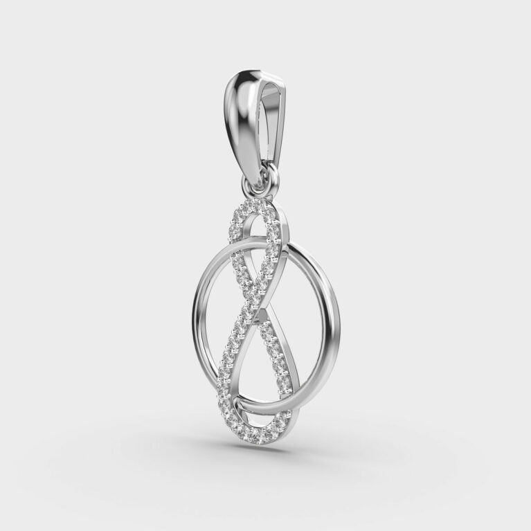 Loop of Infinity Diamond Pendant (Without Chain)