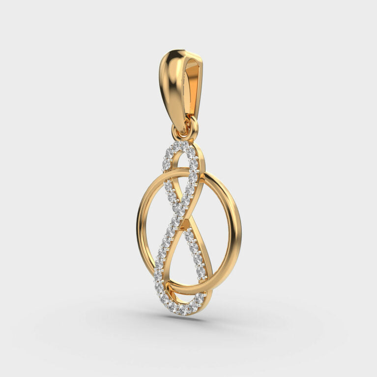 Loop of Infinity Diamond Pendant (Without Chain)
