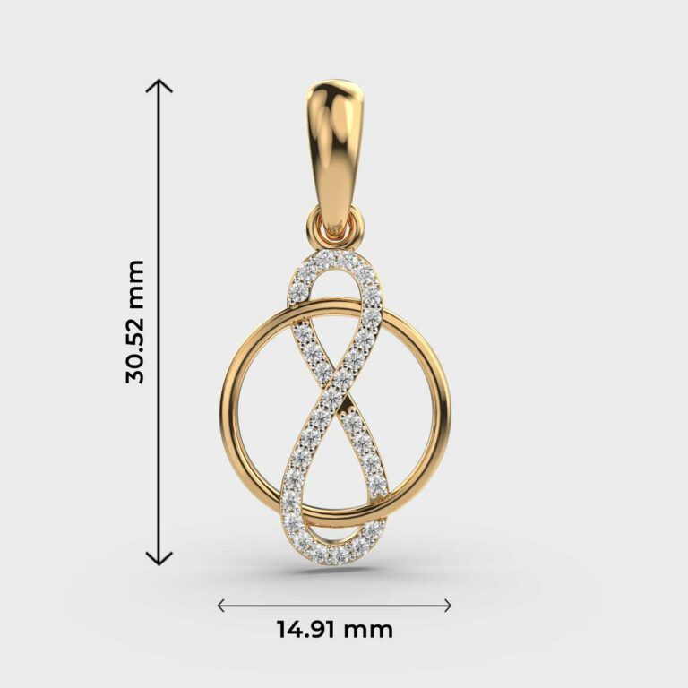 Loop of Infinity Diamond Pendant (Without Chain)