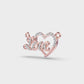 Love and Heart Diamond Pendant (With Chain)