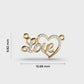 Love and Heart Diamond Pendant (With Chain)