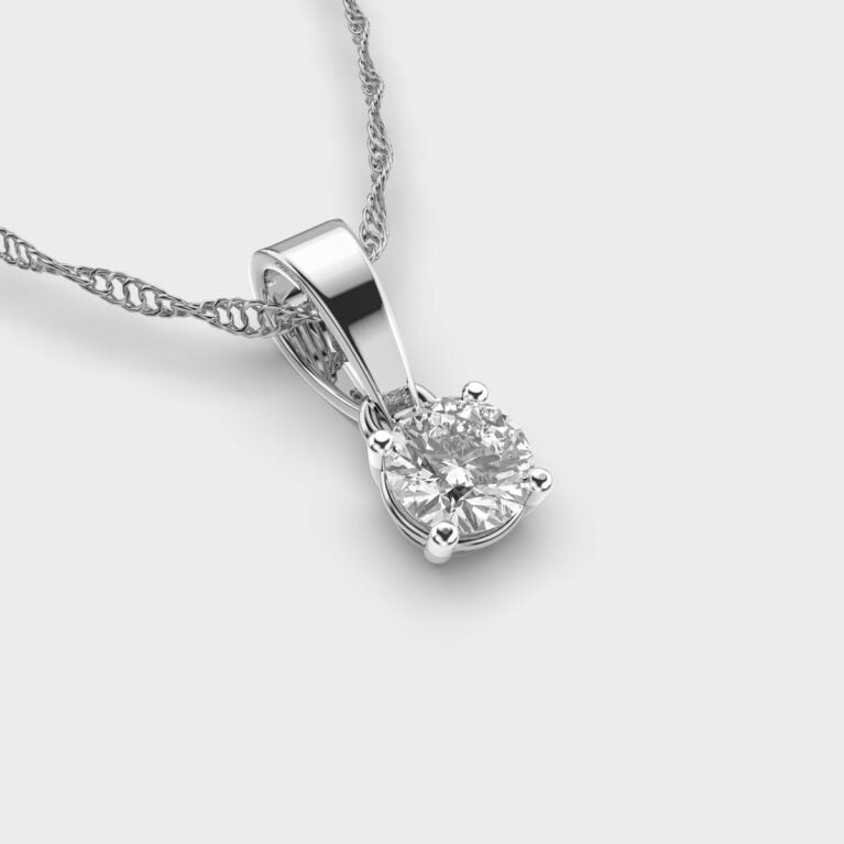 50 Cent Classic Solitaire Pendant (Without Chain)