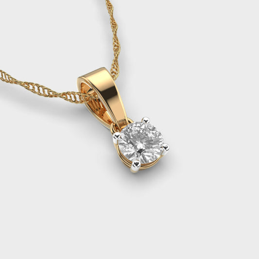 50 Cent Classic Solitaire Pendant (Without Chain)