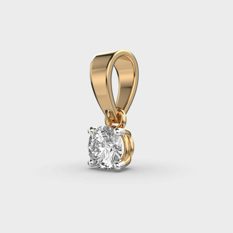 50 Cent Classic Solitaire Pendant (Without Chain)