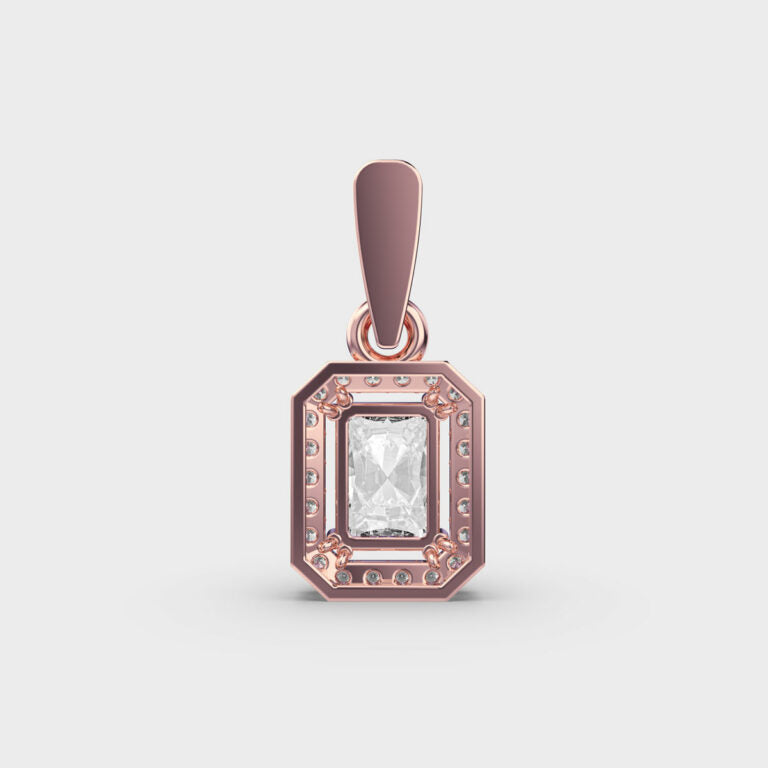 90 Cent Radiant with Halo Pendant (Without Chain)