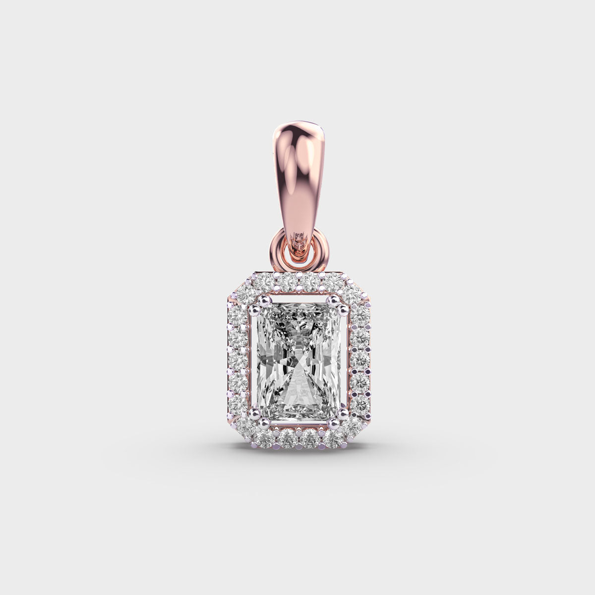 90 Cent Radiant with Halo Pendant (Without Chain)