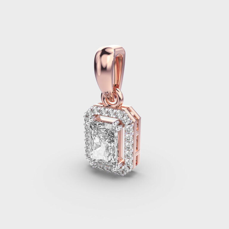 90 Cent Radiant with Halo Pendant (Without Chain)