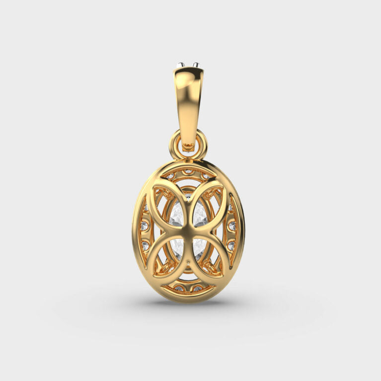 Classique Oval Diamond Pendant (Without Chain)