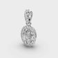 Classique Oval Diamond Pendant (Without Chain)