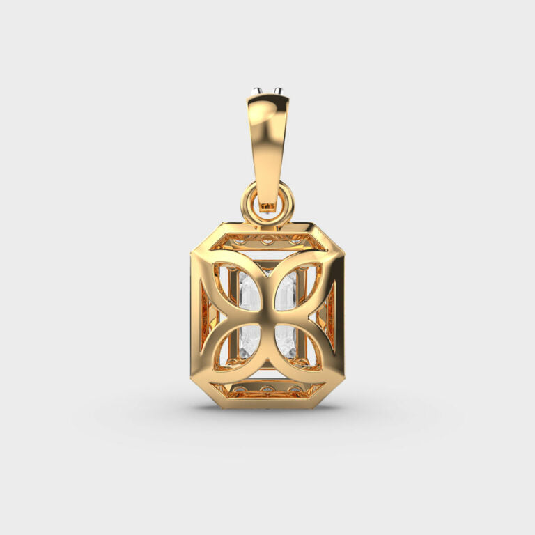 Classique Emerald Diamond Pendant (Without Chain)