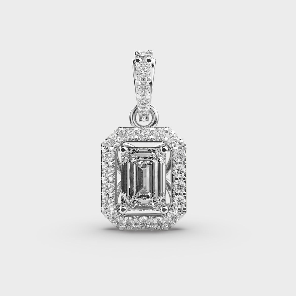 Classique Emerald Diamond Pendant (Without Chain)