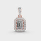 Classique Emerald Diamond Pendant (Without Chain)