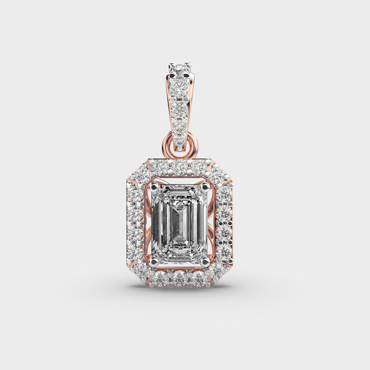 Classique Emerald Diamond Pendant (Without Chain)