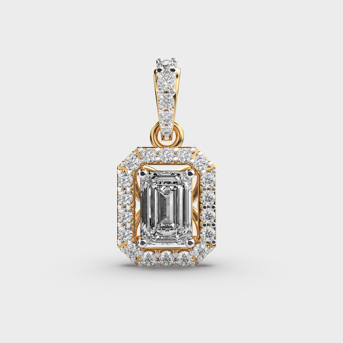 Classique Emerald Diamond Pendant (Without Chain)