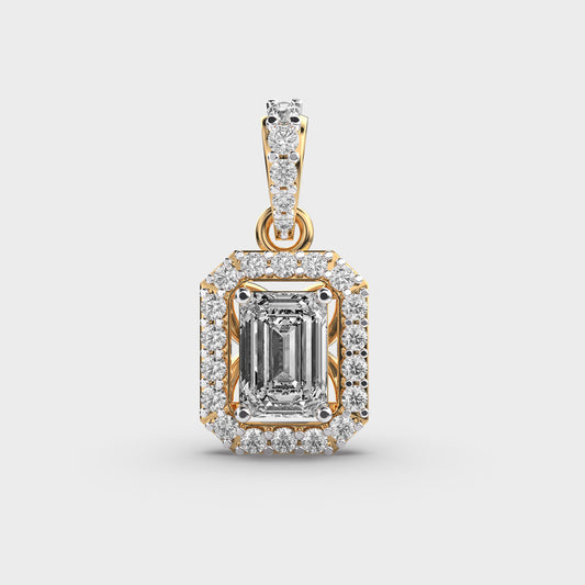 Classique Emerald Diamond Pendant (Without Chain)