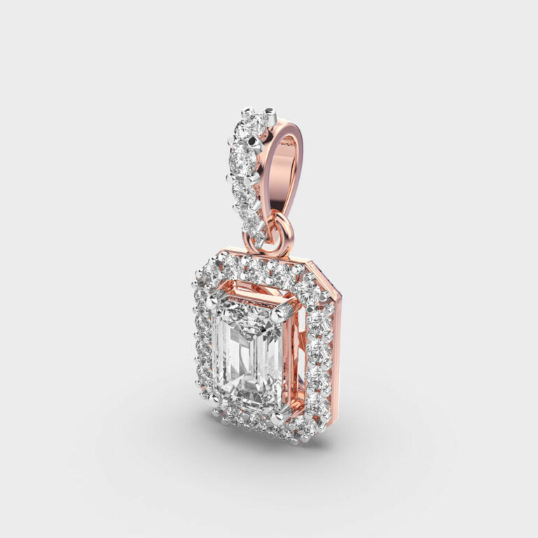 Classique Emerald Diamond Pendant (Without Chain)