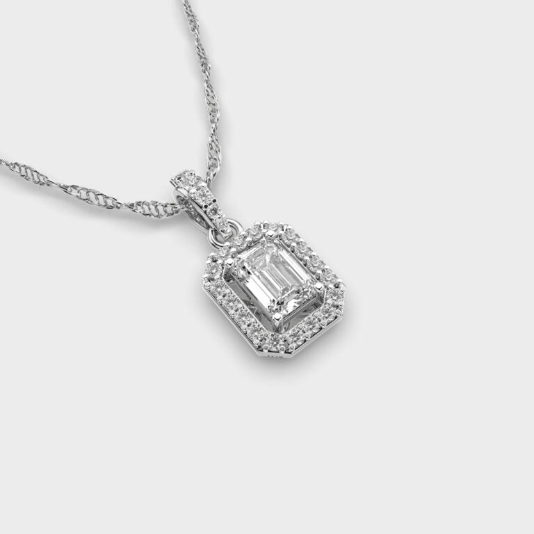 Classique Emerald Diamond Pendant (Without Chain)