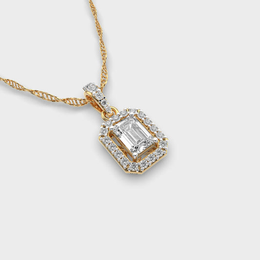 Classique Emerald Diamond Pendant (Without Chain)