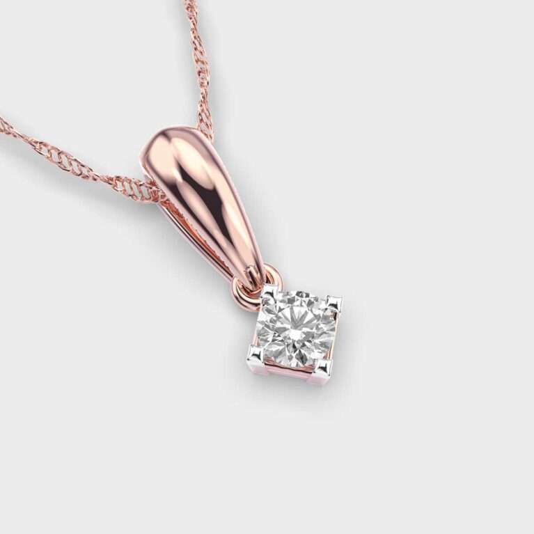 Hanging Solitaire Diamond Pendant (Without Chain)
