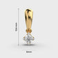 Hanging Solitaire Diamond Pendant (Without Chain)