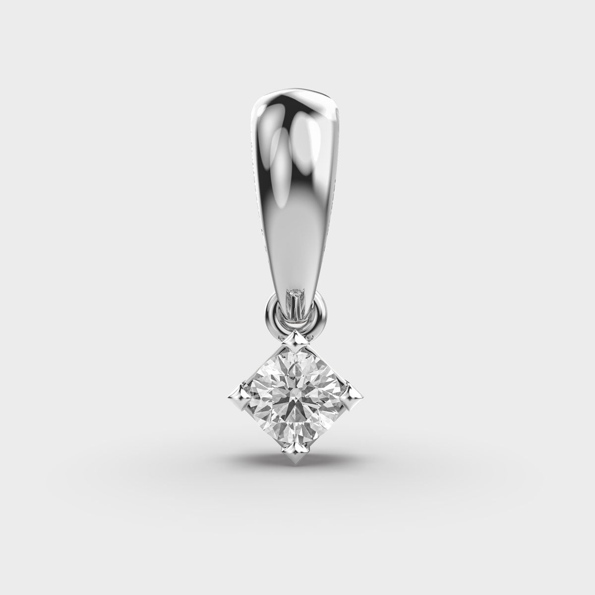 Hanging Solitaire Diamond Pendant (Without Chain)