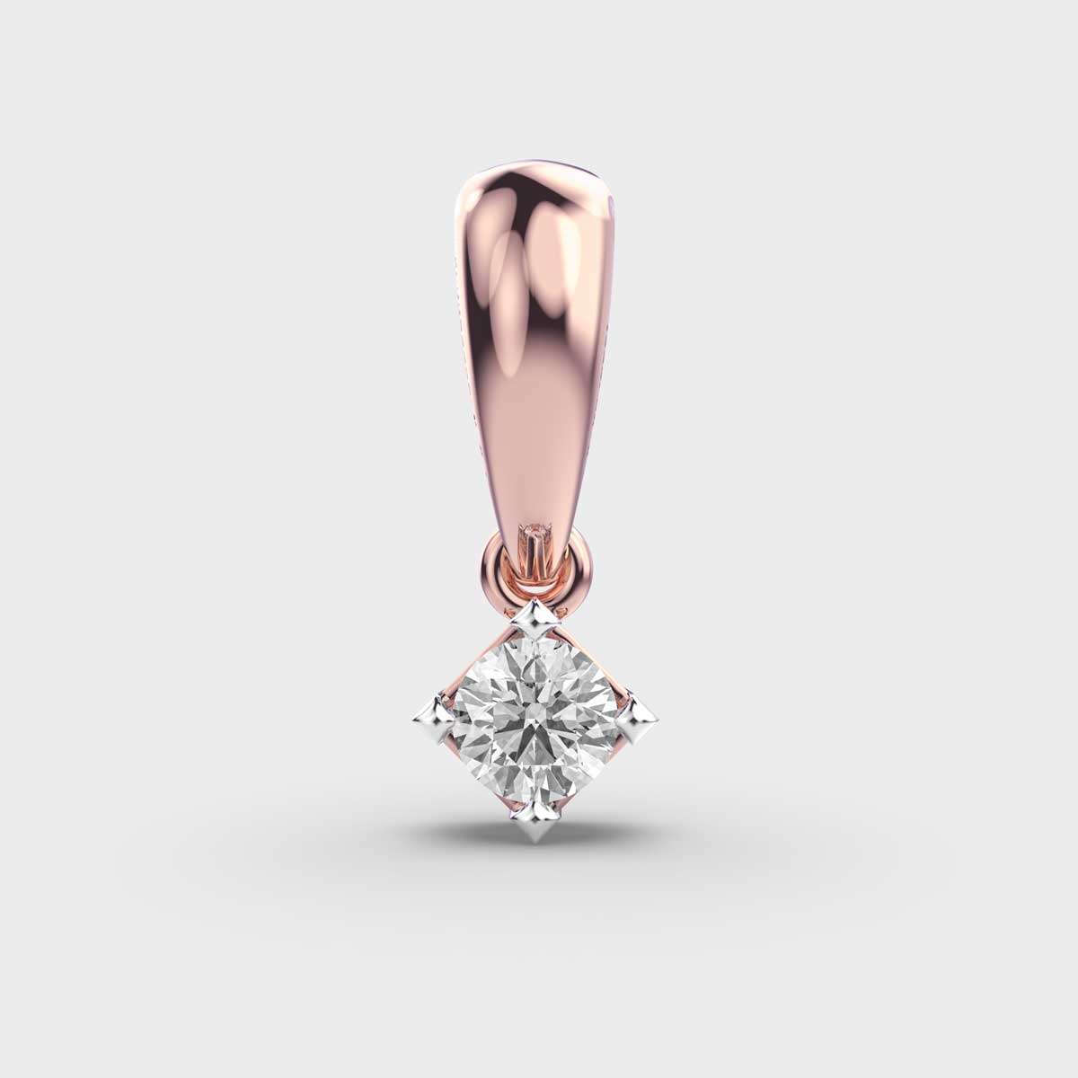 Hanging Solitaire Diamond Pendant (Without Chain)