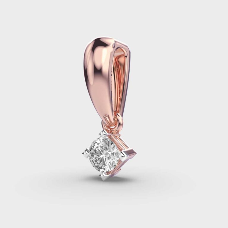 Hanging Solitaire Diamond Pendant (Without Chain)