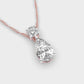 Pretty Pear Diamond Pendant (With Chain)