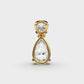 Pretty Pear Diamond Pendant (With Chain)