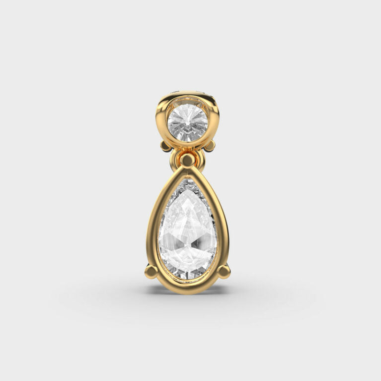 Pretty Pear Diamond Pendant (With Chain)