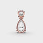 Pretty Pear Diamond Pendant (With Chain)