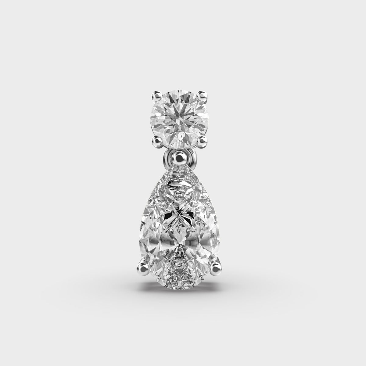 Pretty Pear Diamond Pendant (With Chain)