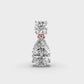 Pretty Pear Diamond Pendant (With Chain)