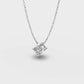 Pretty 1 Carat Princess Pendant (With Chain)