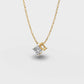 Pretty 1 Carat Princess Pendant (With Chain)