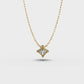 Pretty 1 Carat Princess Pendant (With Chain)