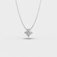 Pretty 1 Carat Princess Pendant (With Chain)