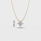 Pretty 1 Carat Princess Pendant (With Chain)