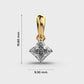 1 Carat Classic Princess Solitaire Pendant (Without Chain)