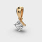 1 Carat Classic Princess Solitaire Pendant (Without Chain)