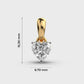 1 Carat Classic Heart Solitaire Pendant (Without Chain)