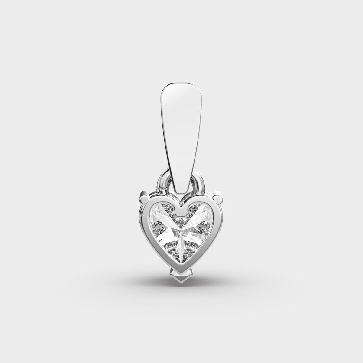 1 Carat Classic Heart Solitaire Pendant (Without Chain)